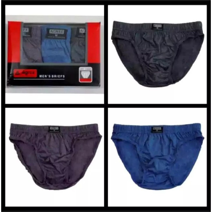 [3pcs] Celana Dalam Pria AGREE Art.2 - 8886 CD BRIEF PRIA [Size M L XL XXL] Mens Underwear