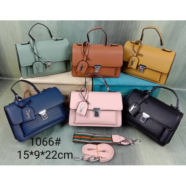 Tas selempang import || ysl 1066# || bahan kulit dove || tas tenteng