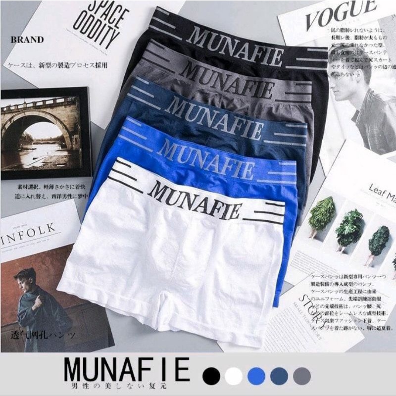 CD Boxer pria Munafie Import/CD munafie Boxer Segiempat/isi 1pcs