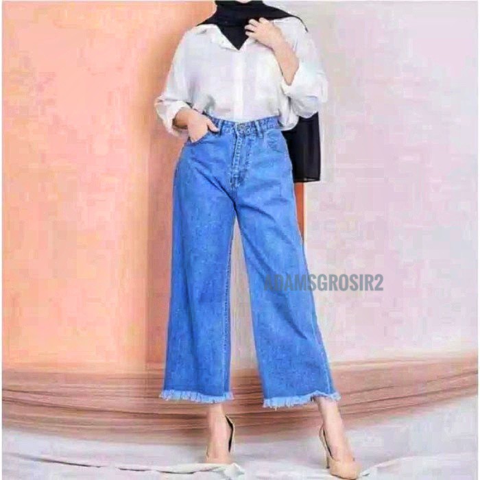 Boyfriend kulot rawis || celana wanita dewasa kulot rawis || celana jeans boyfriend kulot rawis