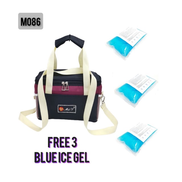 Cooler Bag Mel-v Paket Free Blue ice gel  / Tas Bayi Tas Asi MEL-V / / COOLERBAG / TAS PENDINGIN / TAS FOIL ALUMINIUM / TAS PENDINGIN ASI ASIP WATERPROOF