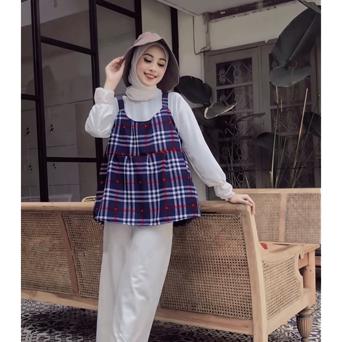 MOLY TOP 2IN1 / BLOUSE FLANEL 2IN1 TERBARU