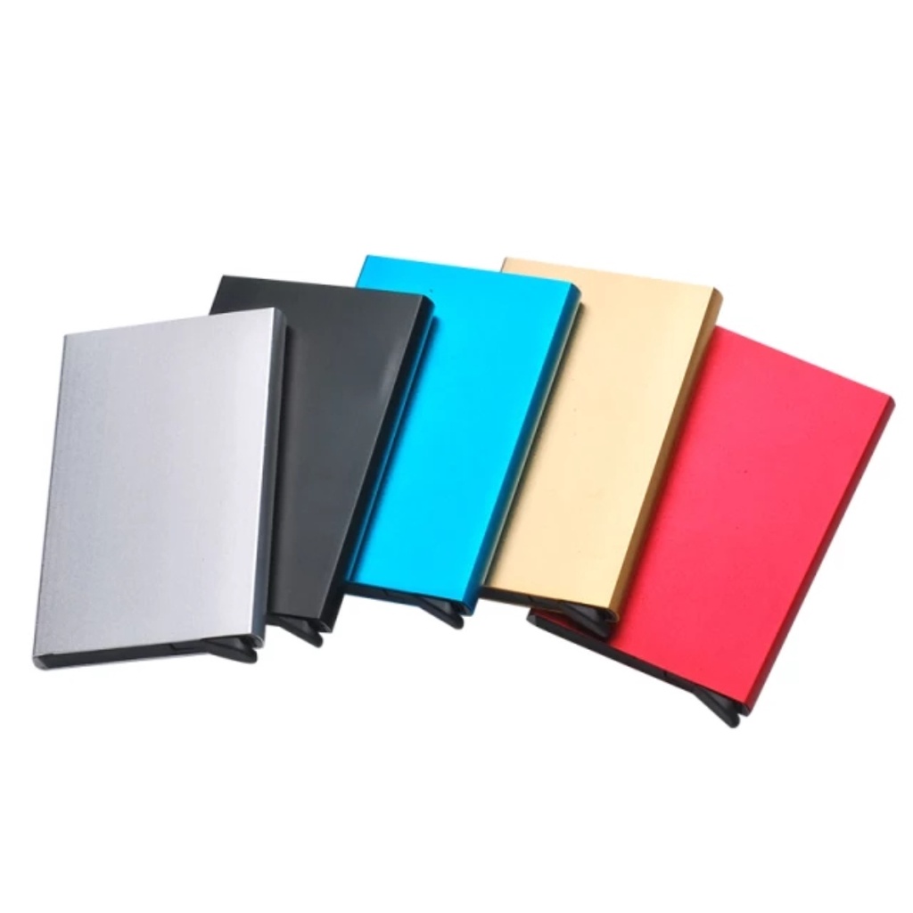 Card Holder Premium Aluminium Auto Pop up Dompet Kartu Nama / Credit Card