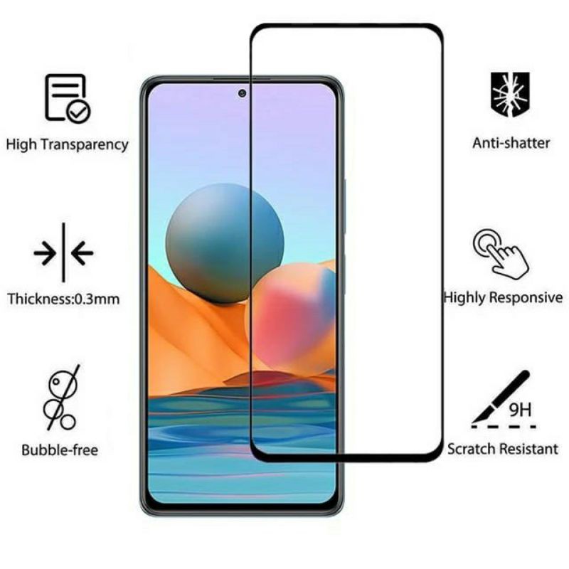 Redmi Note 10 / 10 Pro / Note 9 / 9 Pro / Note 8 / 8 pro Note 7 Temper Glass Anti Gores Kaca Screen