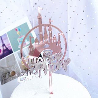 TOPL 1Pc Cake Topper Tulisan Happy Birthday Bahan TOPL 1Pc Cake Topper Tulisan Happy Birthday Bahan