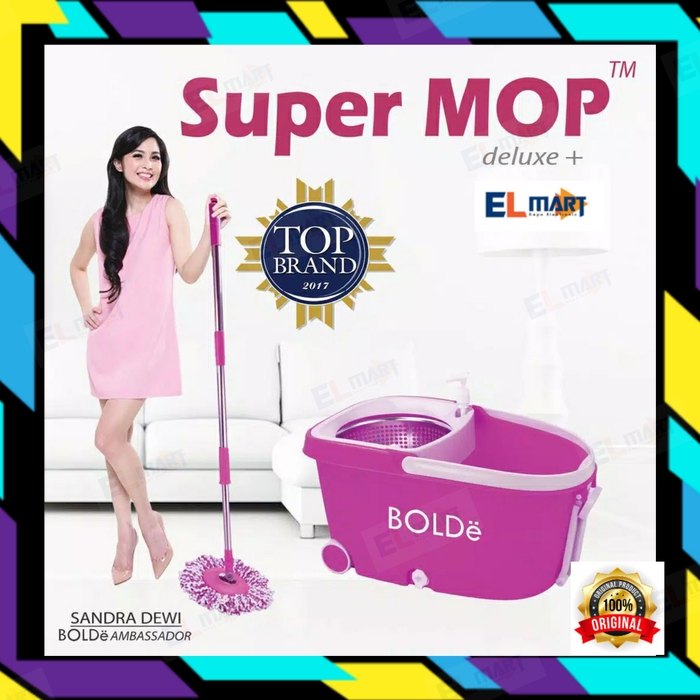 BOLde Super Mop Deluxe + stainless penarik roda drainese dispenser