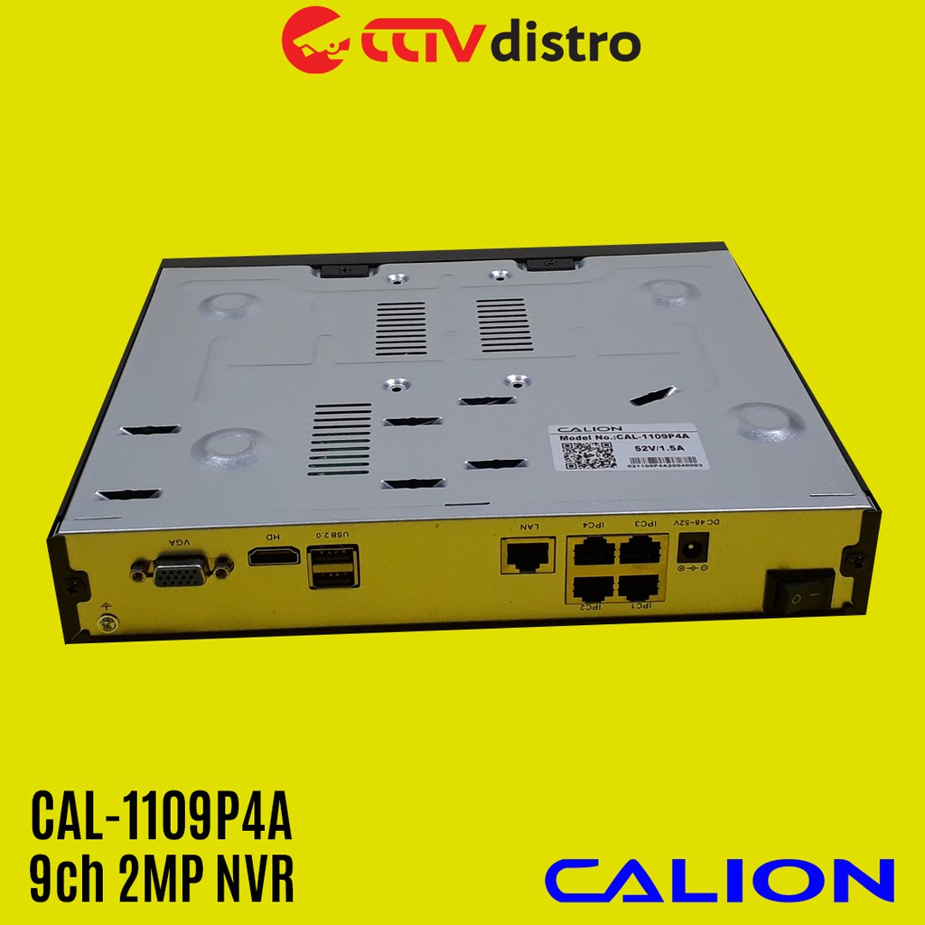 DVR NVR POE Khusus Untuk IP Camera | Support 4ch up to 9ch 2MP IP Camera | Calion CAL-1109P4A