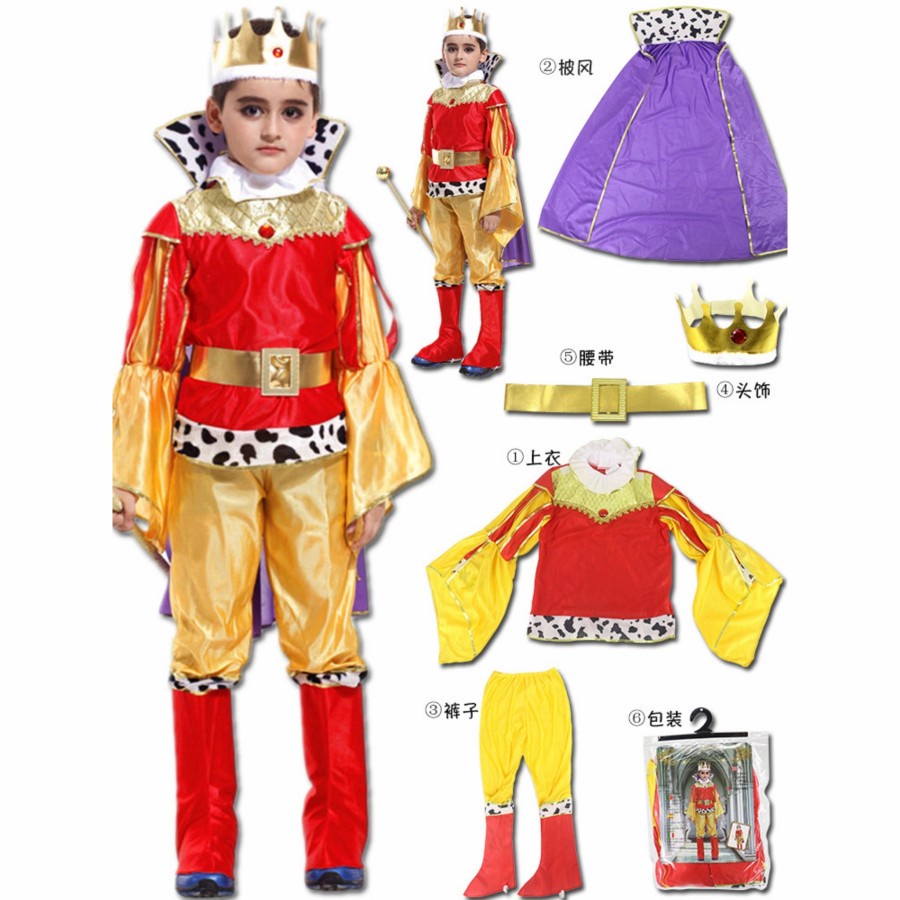 Kostum Anak Raja Halloween Costume Cosplay Western King Kostum Natal