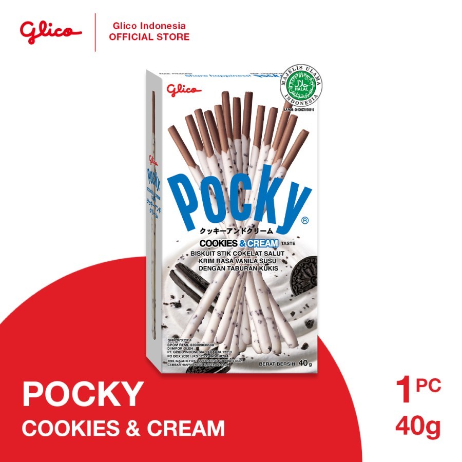 

Pocky Cookies cream 40gr ( Kemasan 1 Box isi 10 Pack )