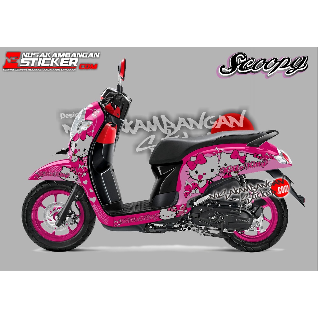 Stiker Scoopy Hellokitty Pink