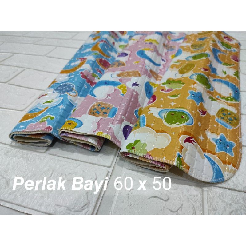 Alas Ompol Bayi Perlak Karet Waterproof Anti Tembus Air 70 x 70 Dan 55 x 60