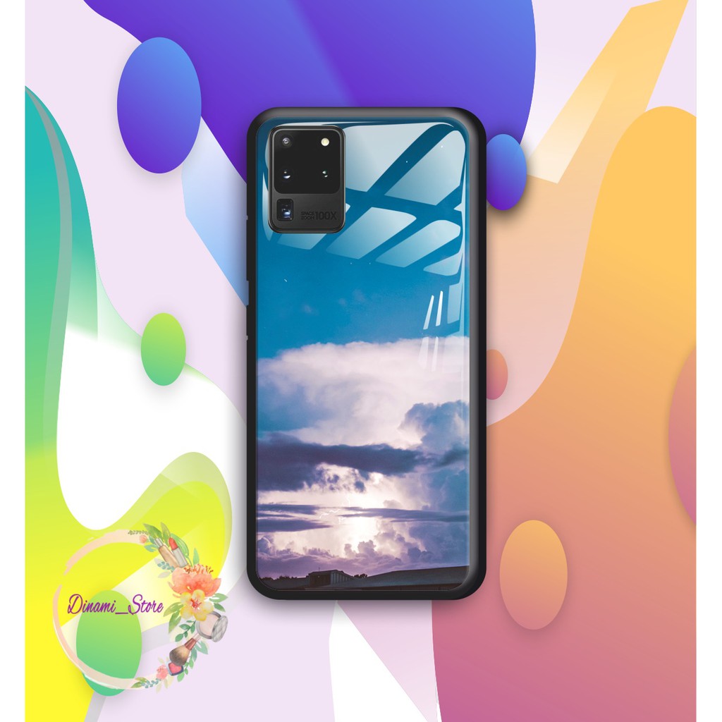 Back case glass CLOUD Oppo A3s A1k A5 A9 2020 A7 F9 A5s A31 A52 a53 A92 A37 A57 A59 A71 A83 DST1422