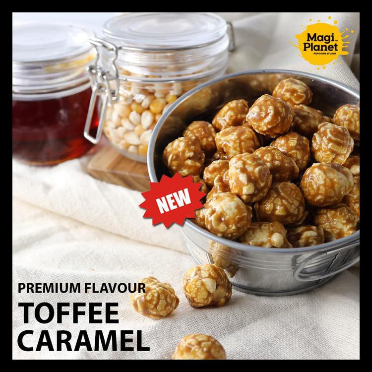 

UPDATE! POPCORN MAGI PLANET - TOFFEE CARAMEL (PREMIUM RANGE) TERMURAH