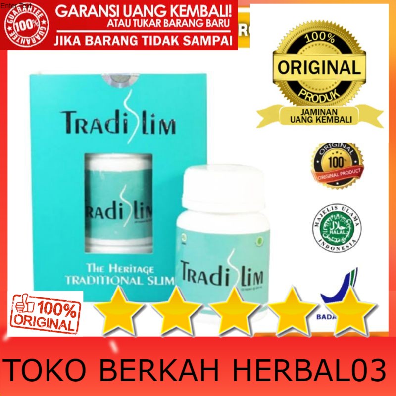 100% ASLI Tradislim Asli Suplemen Diet Herbal Tanpa Olahraga Obat Tradislim Asli Original Pelangsing