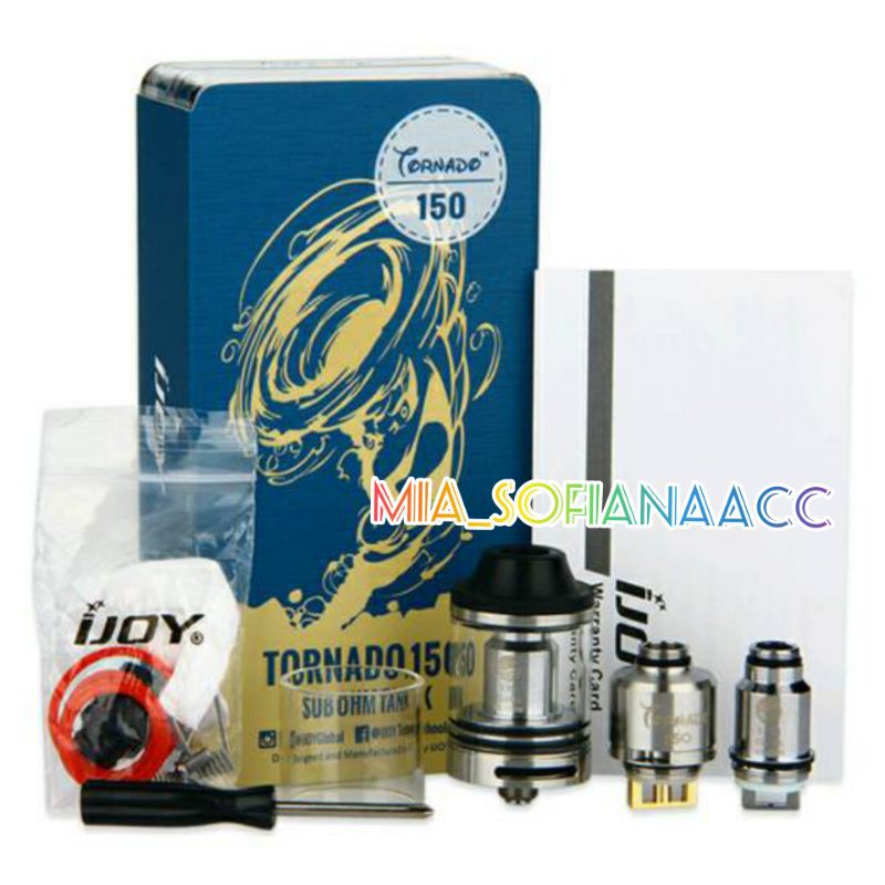 TANK TABUNG RTA SUB OHM IJOY TORNADO 150 KEPALA VAPEE 4.2 ML AUTHENTIC