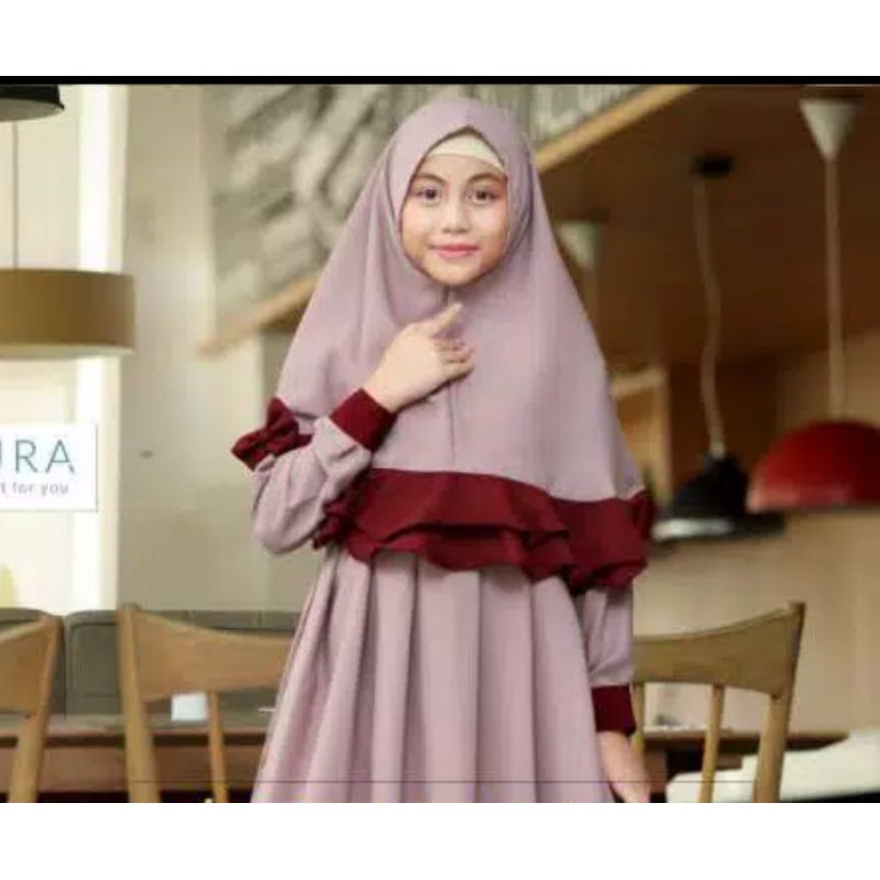 Gamis Anak Perempuan 9-13 Tahun Baju Muslim SELMA Kids series Saleha