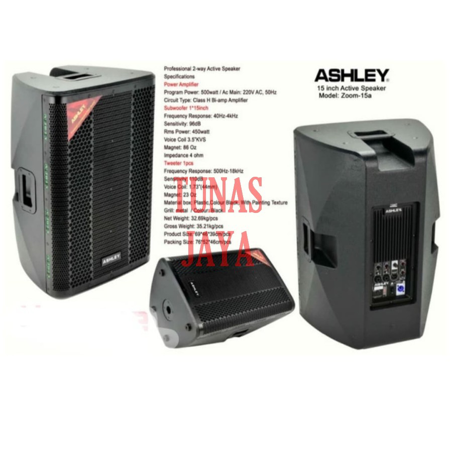 Speaker Aktif ASHLEY ZOOM15A ZOOM 15A ORIGINAL 15 inch Harga 1 Pcs