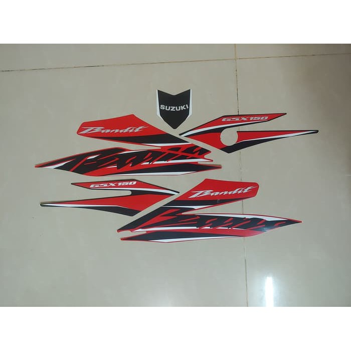 Stiker Bodi &amp; Lis Body &amp; Striping Gsx Bandit Merah