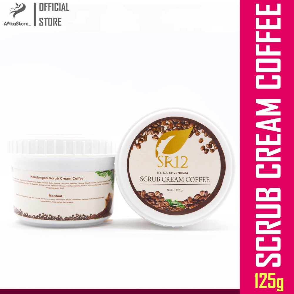 Scrub Cream Coffee SR12 Body Scrub BPOM Lulur Pemutih Badan Penghilang Daki