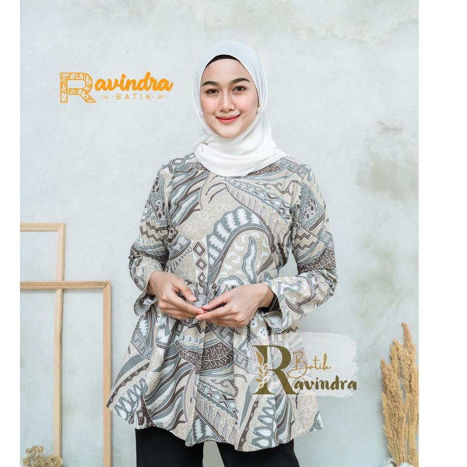 (BEST SELLER) Blouse Batik Ruffle
