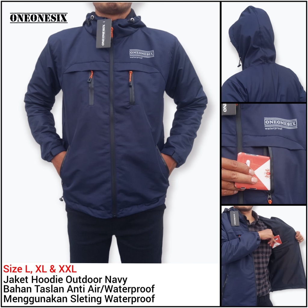 JAKET PARASIT PARASUT OUTDOOR WATERPROOF PRIA TASLAN JN PREMIUM JACKET HOODIE GUNUNG  ANTI AIR TRAVELING HIKING DEWASA