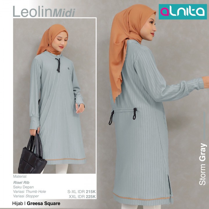 Alnita Leolin Midi Dress / Fashion Muslim Alnita Terbaru 2022