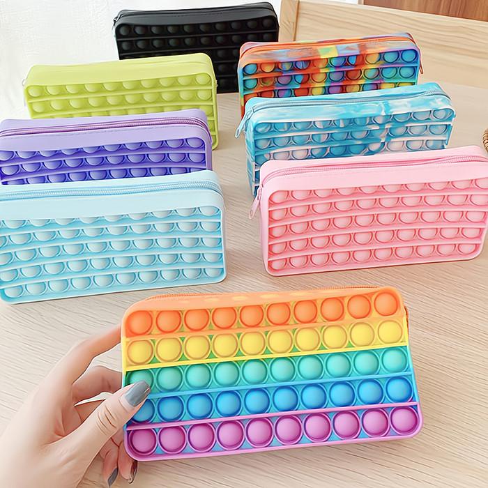 

Pensil Case Kotak Pensil Pop It Tempat Pensil Alat Tulis Kekinian Bubble Fidget