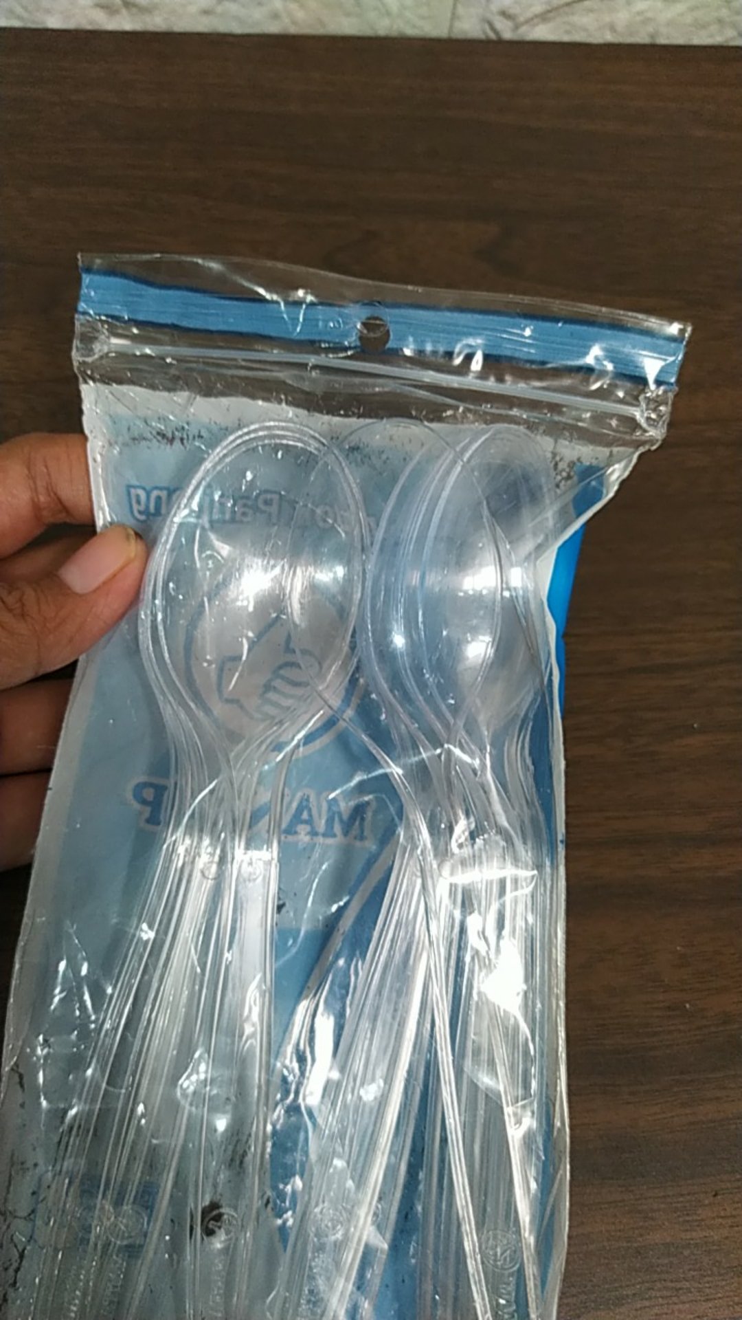 Sendok Makan Plastik Bening Isi 25