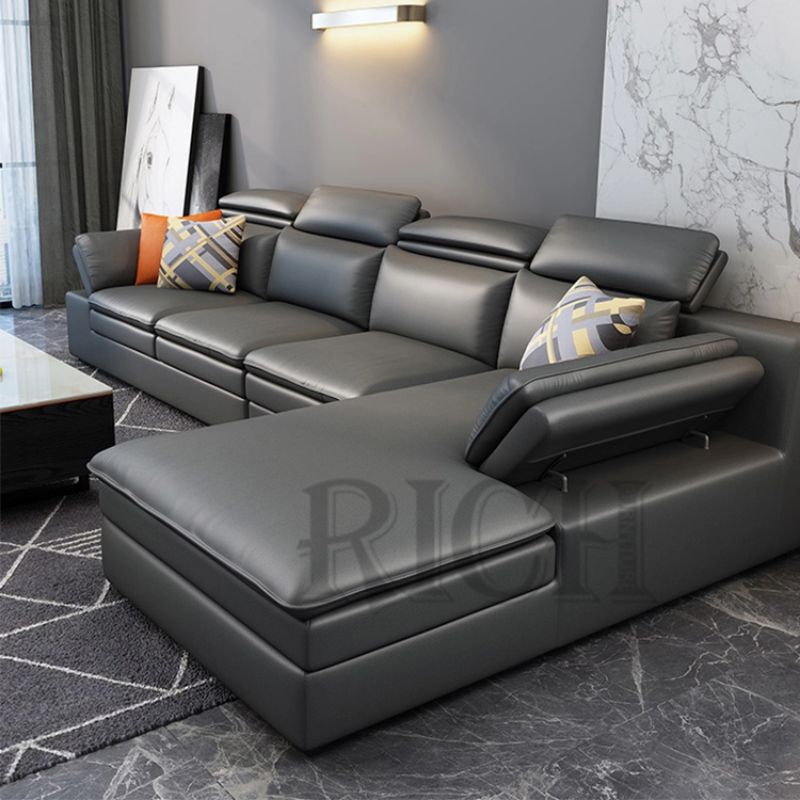 Sofa Kulit Mewah Sofa Kulit Modern Sofa L Shape Model Terbaru Berkualitas