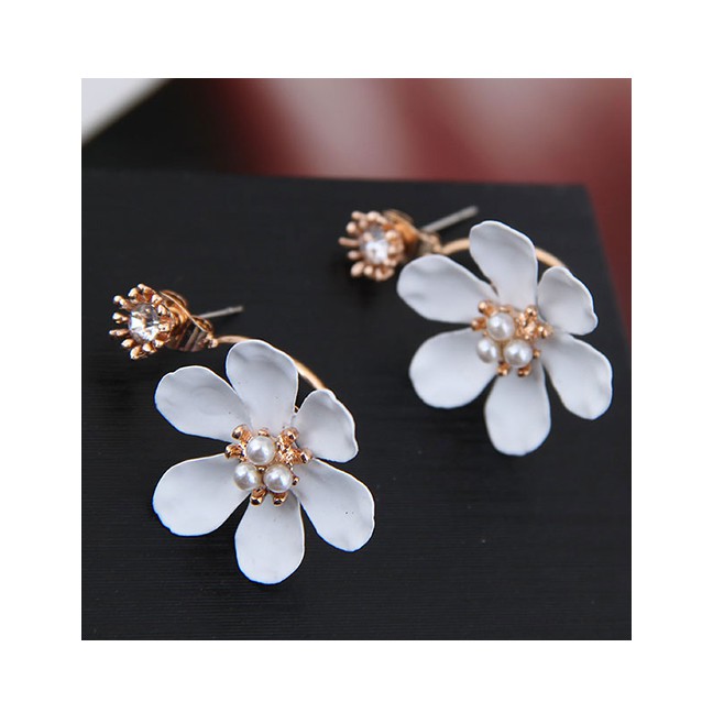 LRC Anting Tusuk Fashion Metal Flower Earrings A58551