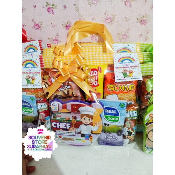 Souvenir Snack Ulang tahun / paket lunch box murah / souvenir murah / lunch box murah