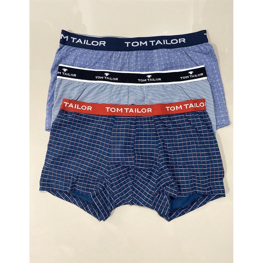 Terpopuler Tom Tailor Mens Boxer Shorts Stretch Original CD Celana Dalam Isi 3pcs