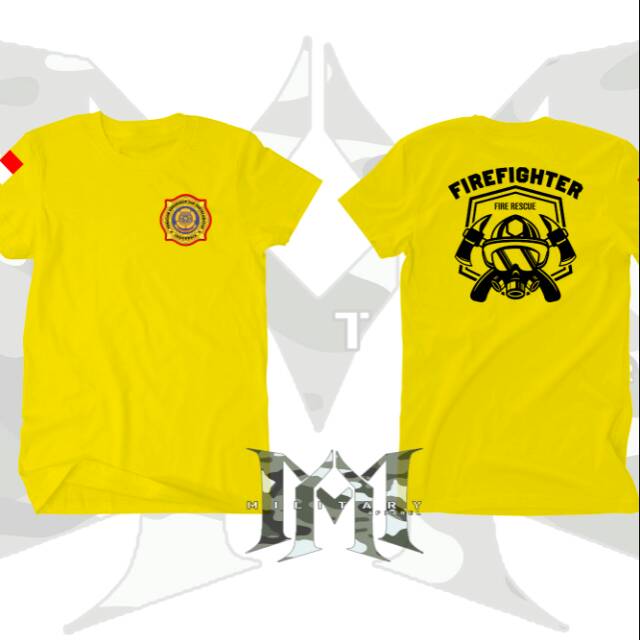 Baju damkar fire fighter kaos damkar fire fighter