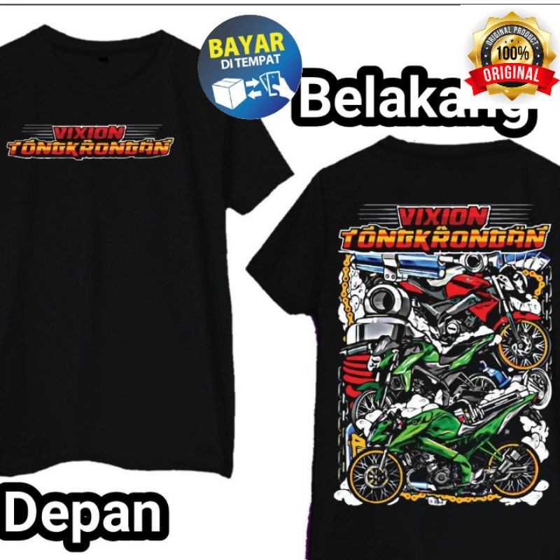 Kaos vixion tongkrongan pria kaos distro racing,kaos club vixion