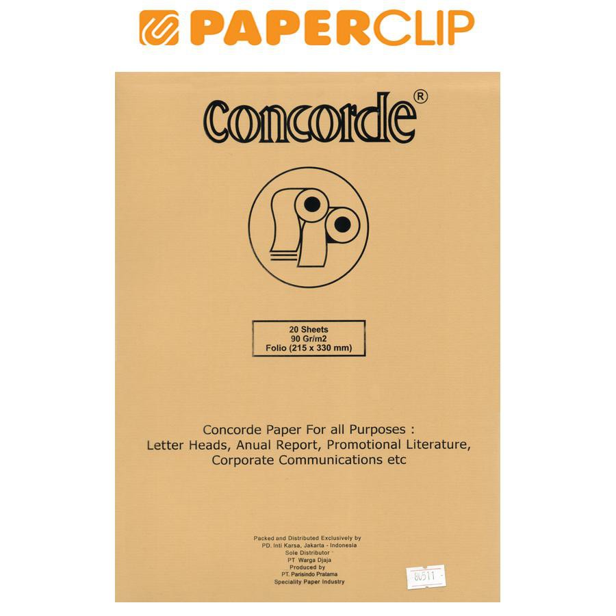 

KERTAS CONCORDE 80511 90GR FOLIO ISI 20