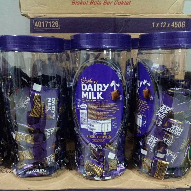 

CADBURY DAIRY MILK TOPLES ISI 100pcs , MILK CHOCOLATE COKLAT MALAYSIA 450gr