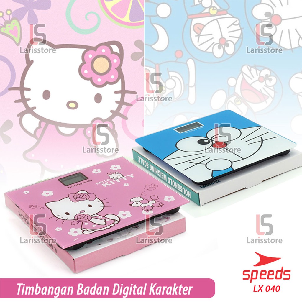 SPEEDS Timbangan Badan Mini Digital Model Kartun Lucu 180 KG Timbangan Anak Timbangan Lemak 040-12