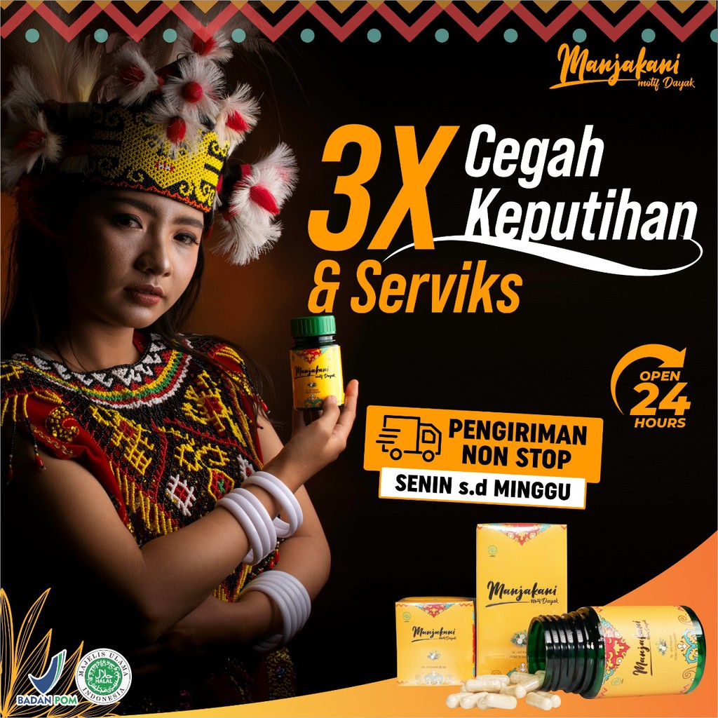 Kapsul Manjakani Dayak - Obat Keputihan Lendir  Miss V Wangi Keset Wanita / Cegah Kista Miom-3