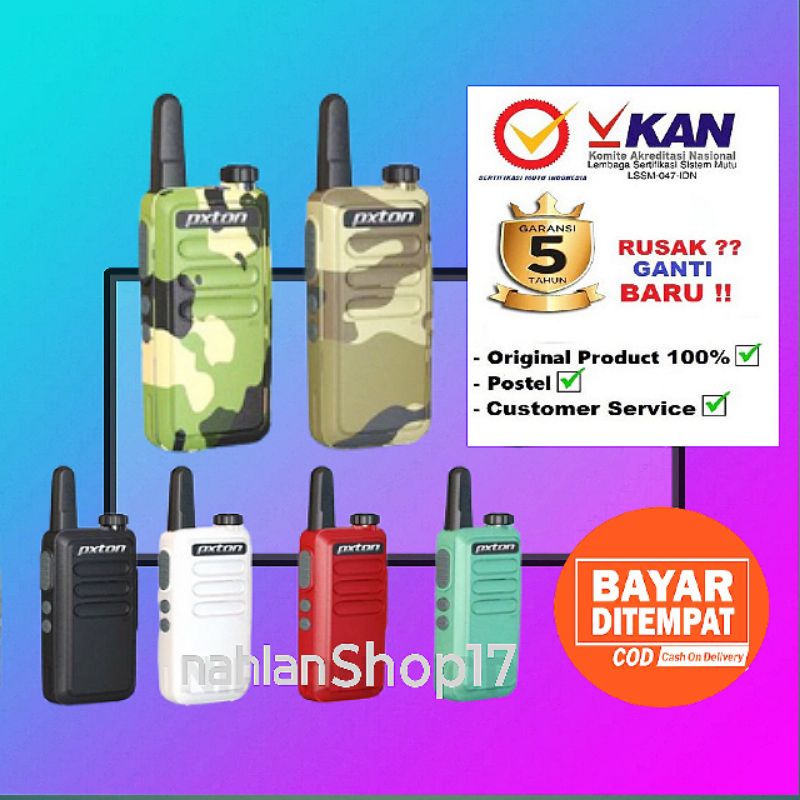 PROMO HT PXTON C1 BRAND USA ORIGINAL BERGARANSI TERLARIS , BUKAN HT WLN BAOFENG WALKIE TALKIE