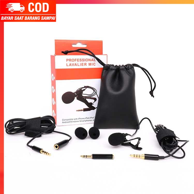 (100% BARANG ORI) Taffware Professional Lavalier Microphone Clip Portable 3.5mm - Q10