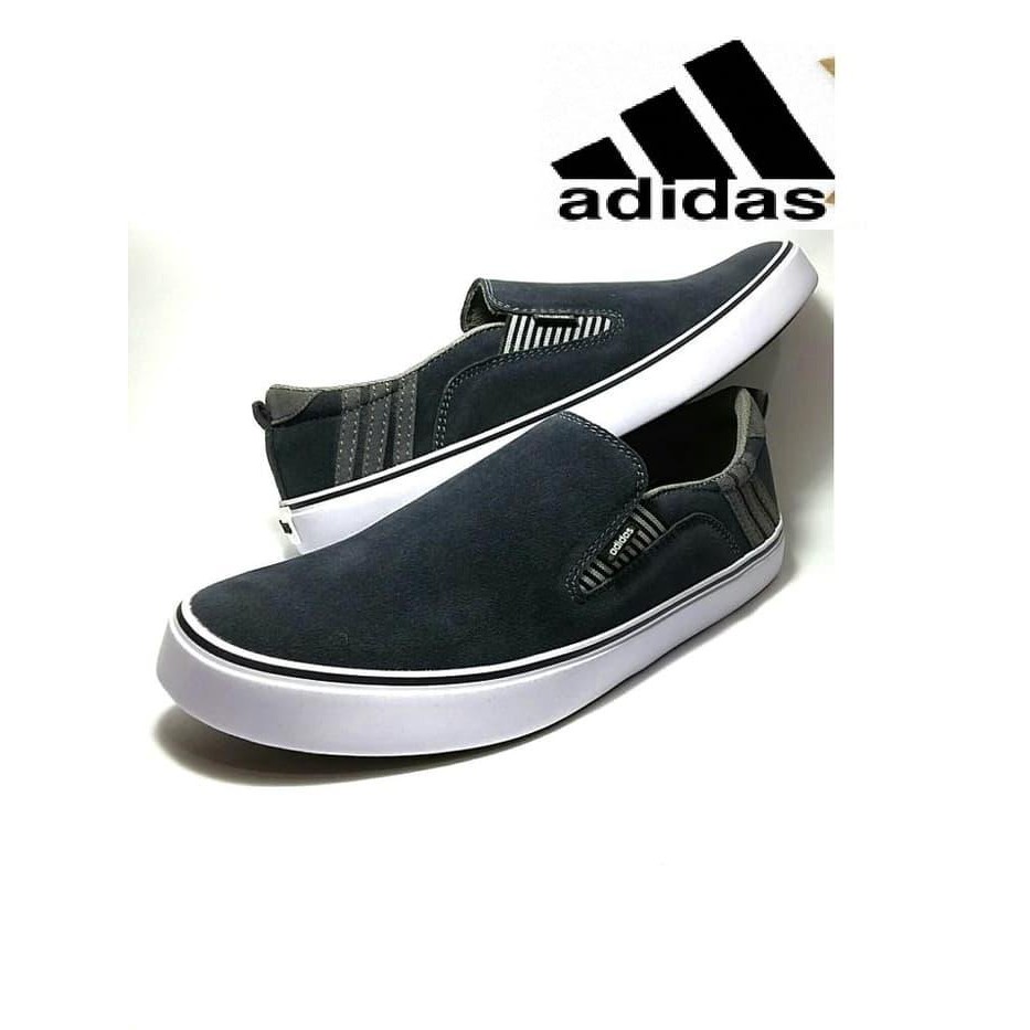 SEPATU CASUAL PRIA SLIP ON BROWN ADIDAS