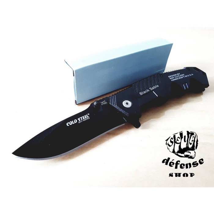 Alan - Pisau Lipat Survival/Cold Steel Black Sable U.S.A "Self Defense Shop"