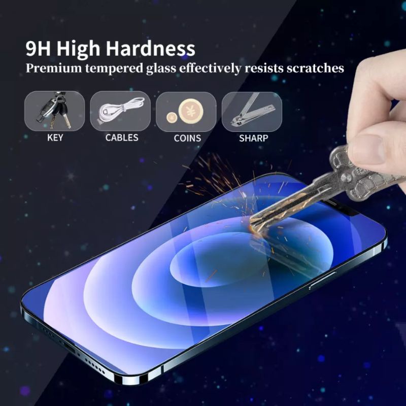 Tempered Glass Anti Blue Light iPhone 11 12 - Tg Anti Gores Radiasi iPhone 11 12 Full Layar Screen