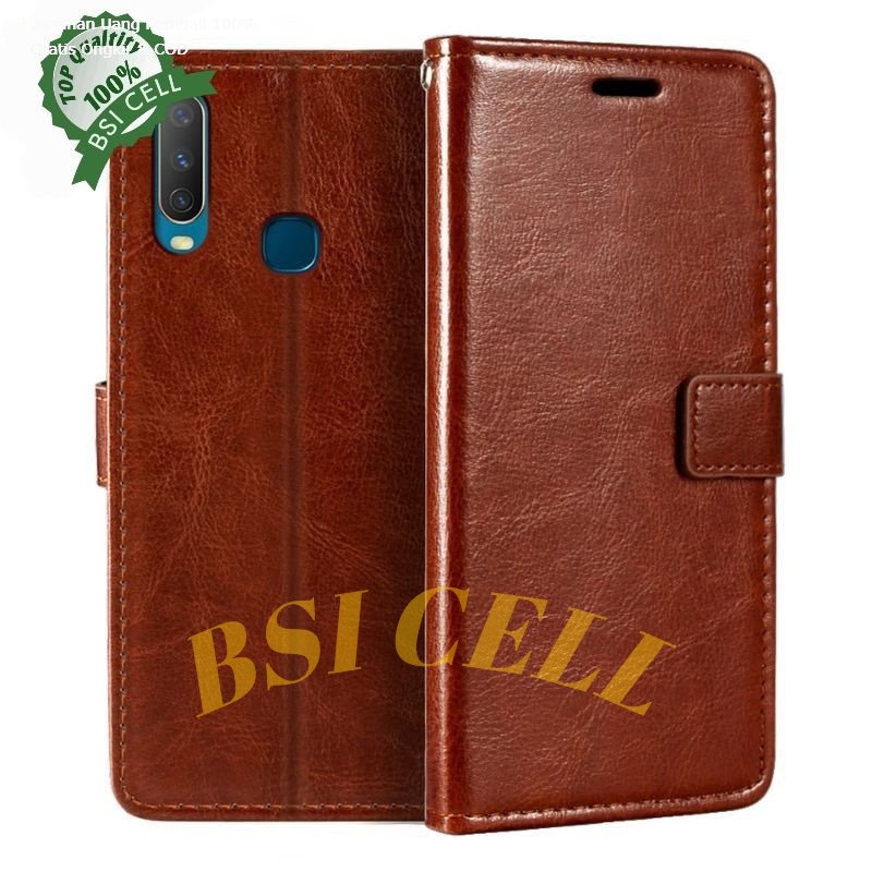 CASE Vivo Y17(1902)  Y15(1901)  Y12(1904)  Y11(1906) vivo 2007 LEATHER CASE SARUNG HP DOMPET KULIT F