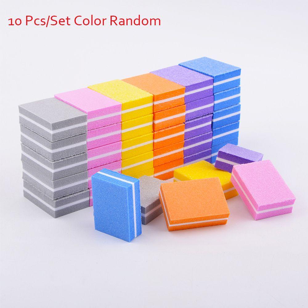 Mxbeauty Kikir Kuku 10pcs/lot Random Color Polish Colorful Sanding Sponge Poles