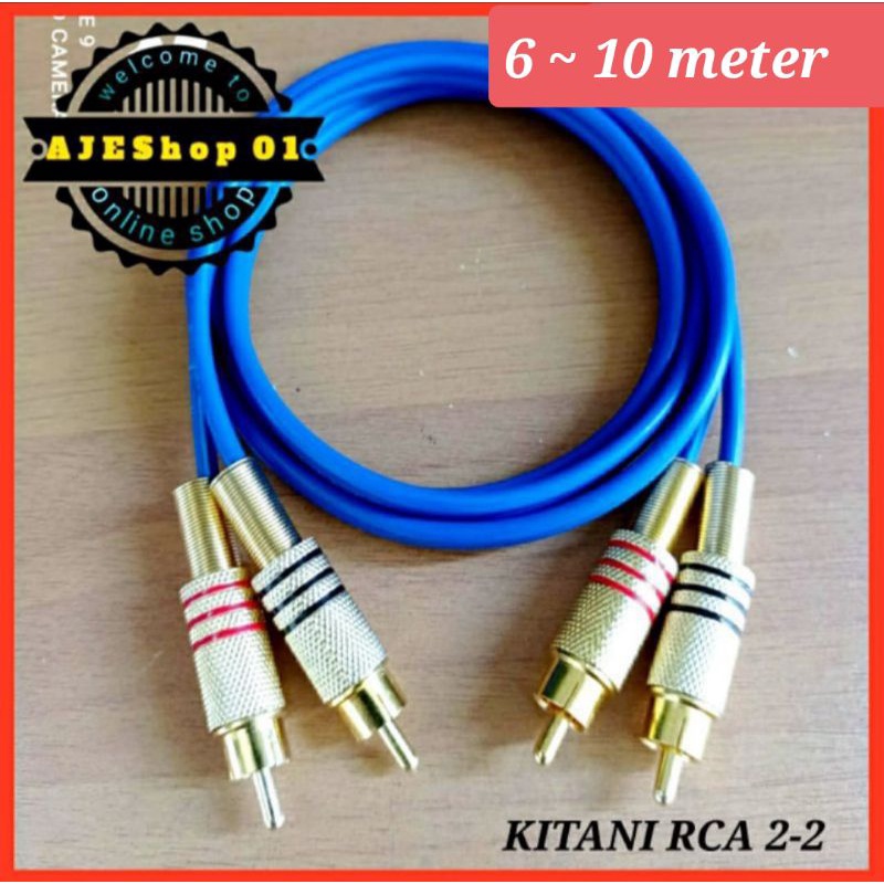 Kabel rca 2 ke 2 kabel jack rca gold kabel kitani 6 sampai 10 meter