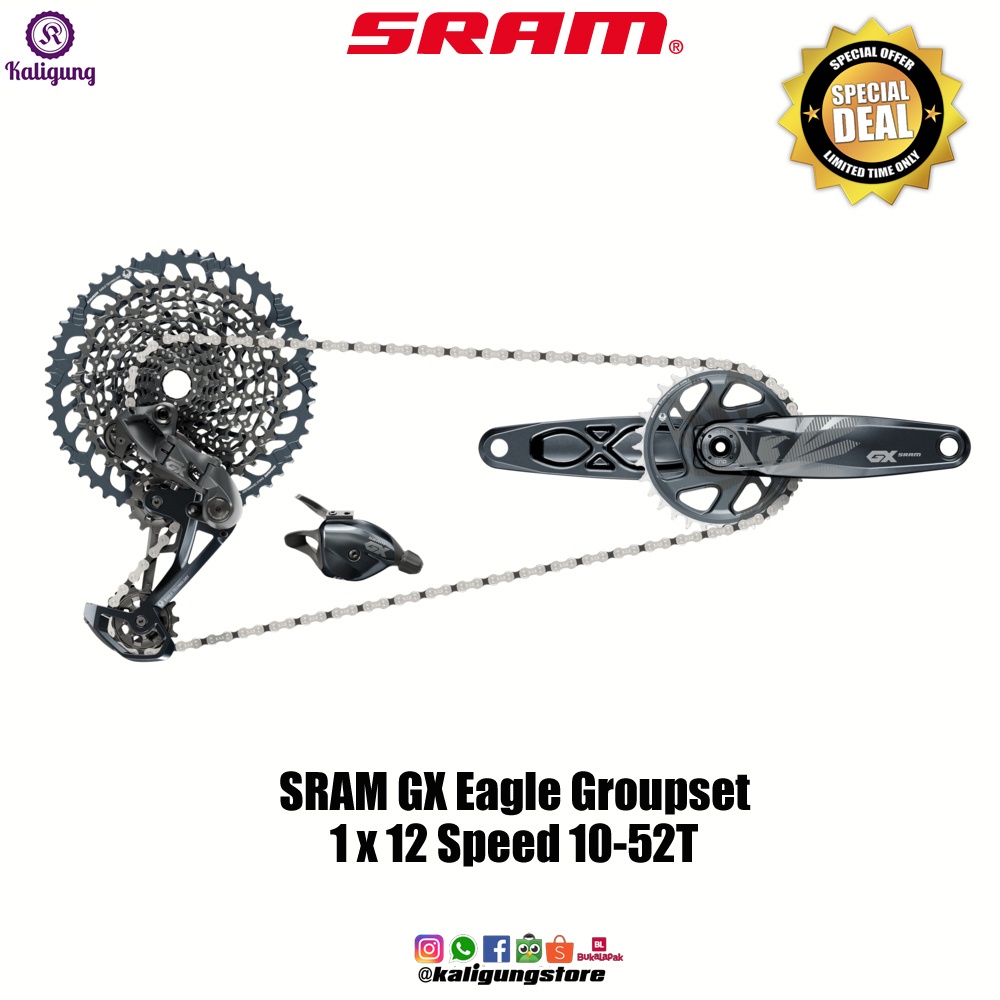 Groupset SRAM GX EAGLE DUB Boost Lunar 12 speed 52T - Group set MTB