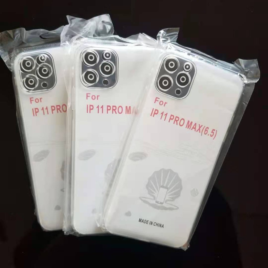 Softcase IPhone 13 12 11 Pro Max X XS 6 7 8 Transparan BeningCase IPhone Case silikon anti licin-lPhone 11 PRO MAX