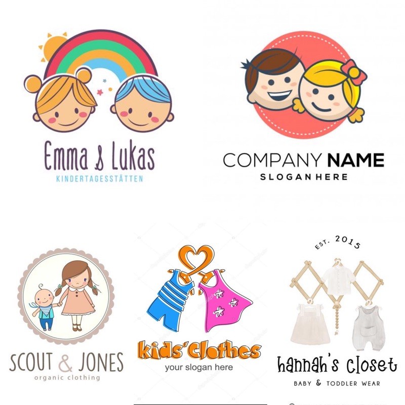 (DRAN KIDS FASHION 2) JASA PEMBUATAN DESIGN LOGO OLSHOP LOGO BISNIS MURAH