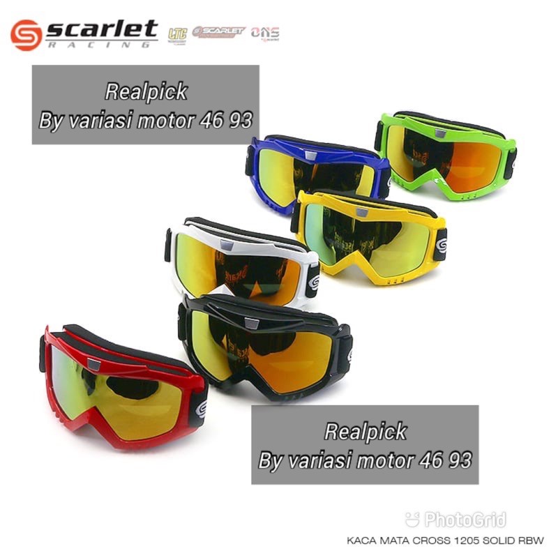 Kaca mata cross kaca mata goggle cross kaca mata trail scarlet racing original